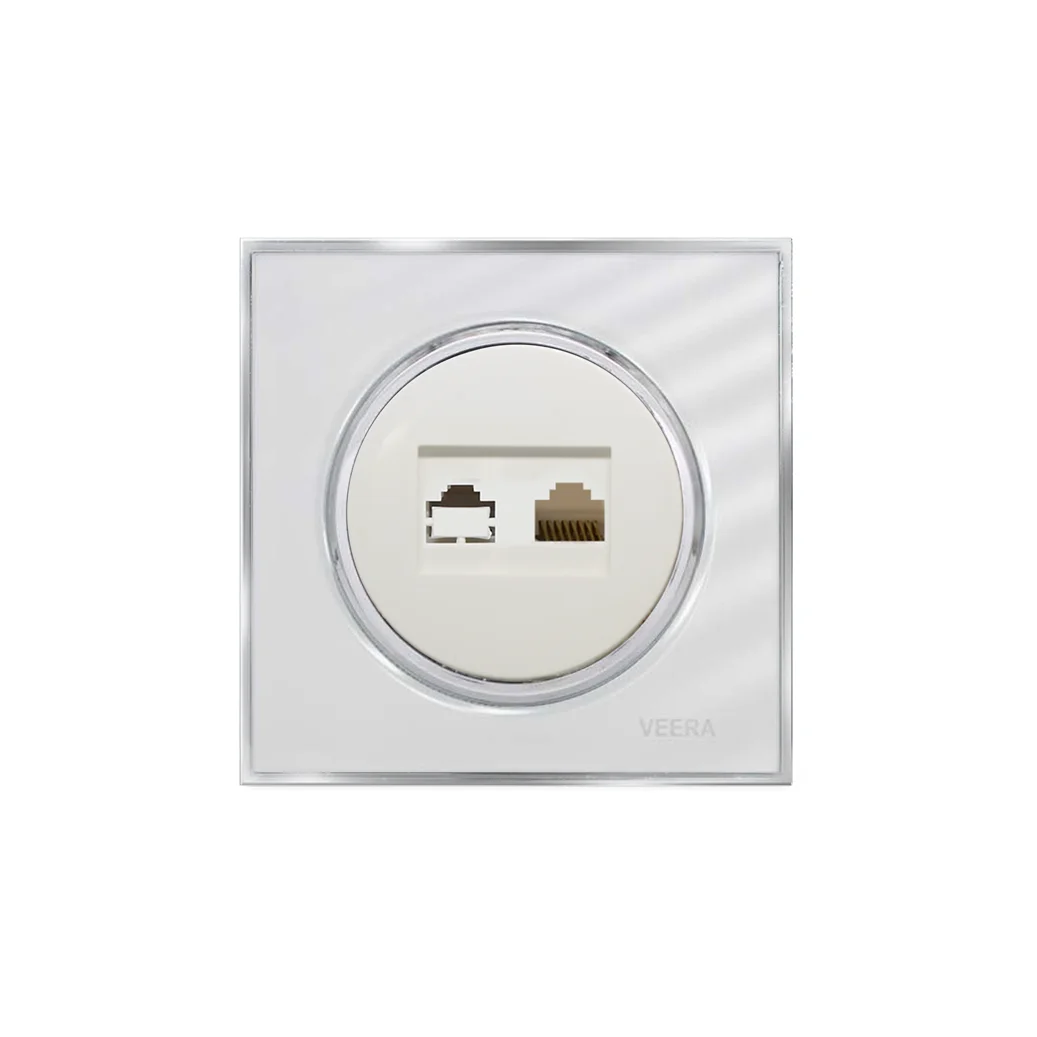 کلید و پریز ویرا مدل شهاب سفید استیل - تصویر 4