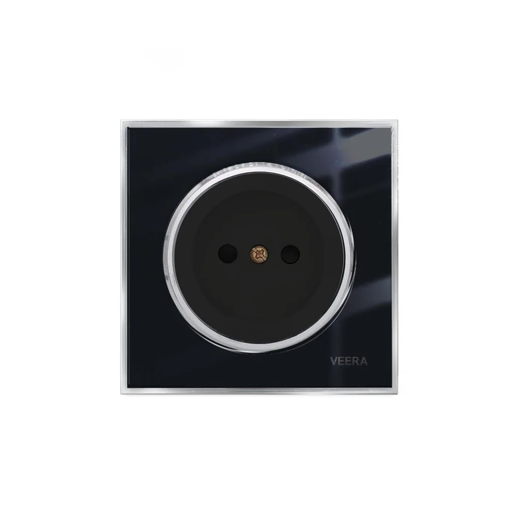 کلید و پریز ویرا مدل شهاب مشکی استیل - تصویر 6