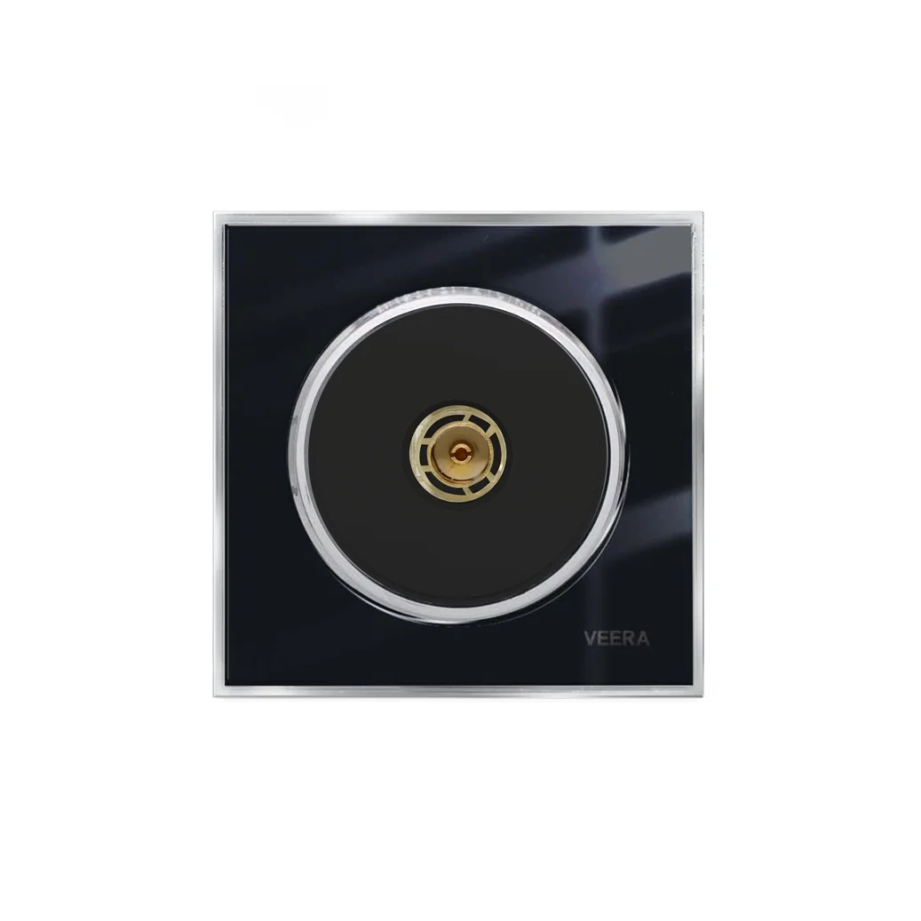 کلید و پریز ویرا مدل شهاب مشکی استیل - تصویر 7